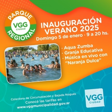 ESTE DOMINGO SE INICIA EL “VERANO 2025” CON ACTIVIDADES CULTURALES Y RECREATIVAS EN EL PARQUE REGIONAL