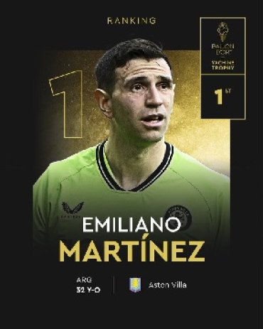 Balón de Oro: Dibu Martínez premio a mejor arquero del mundo